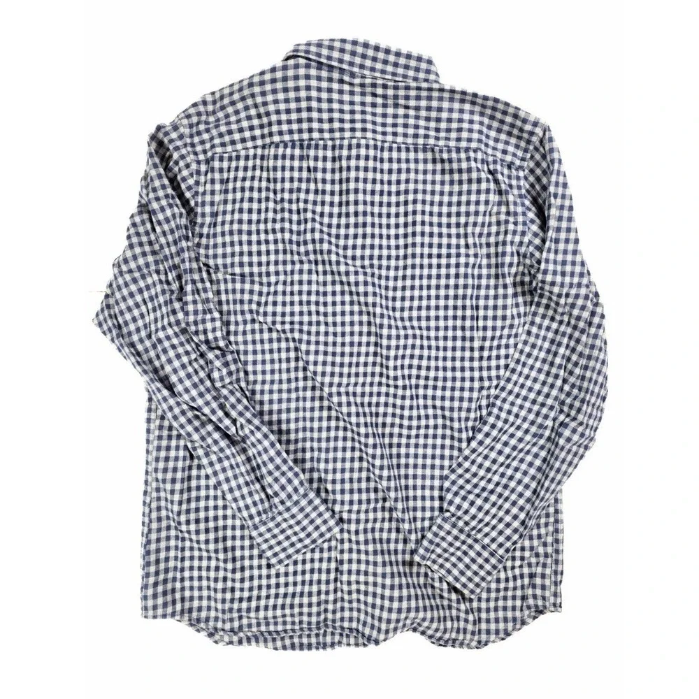 Banana Republic Standard Fit‎ Blue Gingham Chest Pocket L/S Shirt Men's Size L